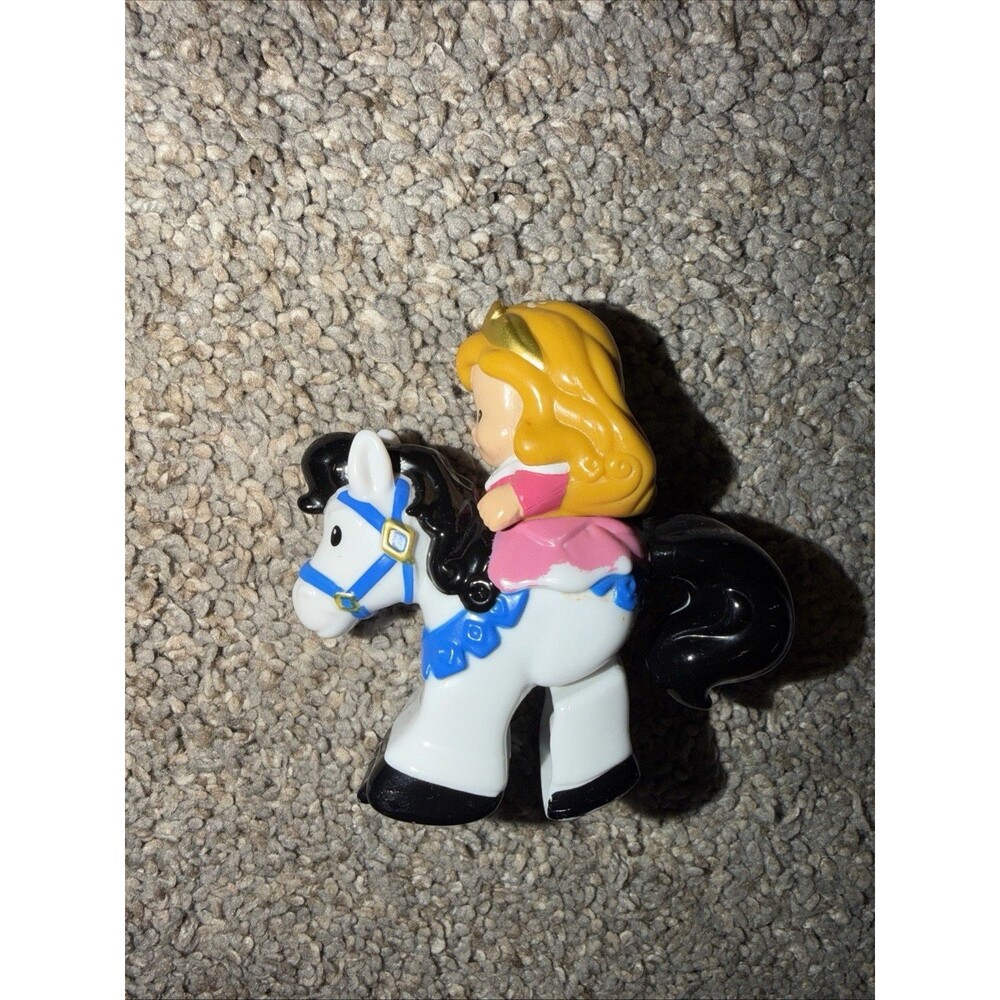 Fisher Price Little People Klip Klop Disney Princess Aurora Pony 3" Toy Figure
